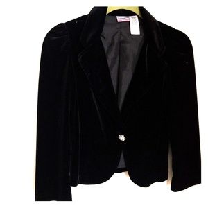 Black velvet jacket